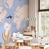  Foto tapeta - Pastel Planet - Animals and Underwater Plants on a Map 300x210 Premium | shoptok.hr