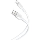 XO Kabl USB-A na USB-C NB212, 2.1A, 1m, Beli | ePonuda.com