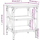 vidaXL bočni stolići 2 kom smeđi hrasta 40x42x50 cm konstruirano drvo | shoptok.hr