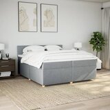  Krevet s oprugama i madracem svjetlosivi 200 x 200cm od tkanine | shoptok.hr
