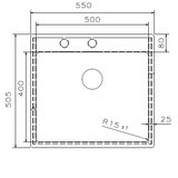 Sink Solution pomivalno korito TAP WING M 550 x 505 mm (7010130) | Shoptok.si