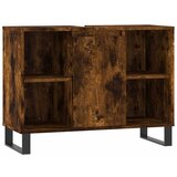 Maison Chic Kopalniška omarica - Kopalniški kabinet dimljeni hrast 80x33x60 cm inženirski les, (21794873) Cene