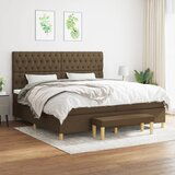 The Living Store Box spring postelja z vzmetnico temno rjav 200x200 cm blago - Box Spring Postelja, (21521250) | Shoptok.si