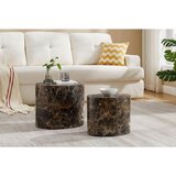 Livetastic Set Klubskih Mizic Marble, Rjava, 2-Delni | Shoptok.si