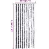  Zastor protiv insekata sivo-bijeli 90 x 220 cm šenil | shoptok.hr