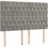  Krevet s oprugama i madracem svjetlosivi 140x190 cm baršunasti | shoptok.hr