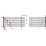  Ograja iz žične mreže zelena 0,8x25 m pocinkano jeklo | Shoptok.si