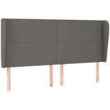  Uzglavlje s ušima sivo 163x23x118/128 cm od umjetne kože | shoptok.hr