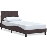 vidaXL Posteljni okvir brez vzmetnice temno rjav 80x200 cm blago, (21653212) | Shoptok.si