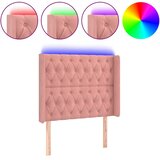  LED uzglavlje ružičasto 93x16x118/128 cm baršunasto | Eponuda.ba