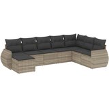  8-dijelni set vrtnih sofa od poliratana s jastucima svjetlosivi | shoptok.hr