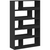 vidaXL Pregrada za prostor črna 100x33x156,5 cm inženirski les | Shoptok.si