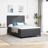  LED Box Spring Krevet Tamno siva i bijela 140 x 200 cm | shoptok.hr