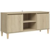 vidaXL TV omarica z lesenimi nogami sonoma hrast 103,5x35x50 cm, (20913470) | Shoptok.si