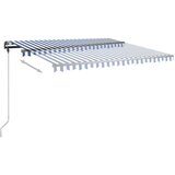  Samostojeća tenda na ručno uvlačenje 400 x 350 cm plavo-bijela | shoptok.hr