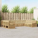  Set vanjskih sofa 9 pcs Bijela i bež 404 x 245,5 x 73 cm | shoptok.hr