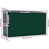  Zidno vrtno spremište zeleno 118x288x178 cm pocinčani čelik | shoptok.hr