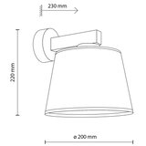  Brilagi - Zidna lampa LATTE SABIA 1xE27/15W/230V borovina/bela | Eponuda.com