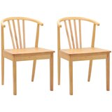  Stolac za blagovanje 2 pcs Prirodna Čvrsto drvo | shoptok.hr