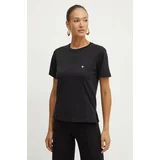 Weekend Max Mara Bombažna kratka majica ženska, črna barva, 2425976021600