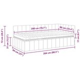  Kotna postelja z vzmetnico Temno siva 90 x 200 cm Žamet, (5000069761) | Shoptok.si