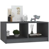 vidaXL stolić za kavu sivi 75 x 50 x 33,5 cm od masivne borovine | shoptok.hr