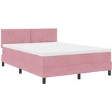  Krevet s opruga kutije Ružičasta 140 x 190 cm Baršun | shoptok.hr