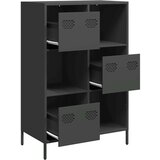 vidaXL Visoka komoda crna 68x39x103,5 cm od čelika | shoptok.hr