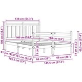  Okvir za krevet 2 pcs Vosak smeđa 140 x 190 cm | shoptok.hr