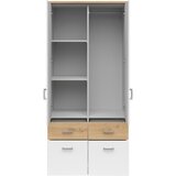 Lesnina-XXXL omara za oblačila brando, bela, hrast, š. 91 cm | Shoptok.si