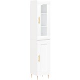 Maison Chic Visoka omara - Komoda - Predalnik bela 34,5x34x180 cm inženirski les, (21720945) | Shoptok.si