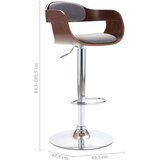  Barski stolček vezan les in sivo blago, (20817364) | Shoptok.si