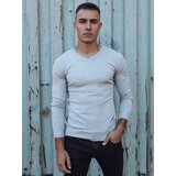 DStreet Sweter męski w serek jasnoszary | shoptok.hr