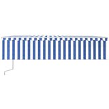 vidaXL Avtomatsko zložljiva tenda s senčilom 6x3 m modra in bela | Shoptok.si