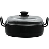 RIESS Schwarz Omas kozica + pokrov 24xh7,5cm / indukcija / emajl, steklo, (20928640) Cene