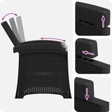  Vrtni set za objed 5 kom. Antracit PP | shoptok.hr