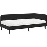  Kutni okvir kreveta s madracem Crna 100 x 200 cm Baršun | shoptok.hr