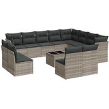  13-dijelni set vrtnih sofa poliratan s jastucima svijetlosivi | Eponuda.com