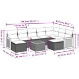  10-dijelni set vrtnih sofa s jastucima bež od poliratana | shoptok.hr