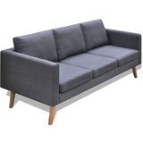 vidaXL Trosjed Sofa od Tkanine Tamno Sivi Cijene