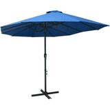  Zunanji senčnik z aluminijastim drogom 460x270 cm moder | Shoptok.si