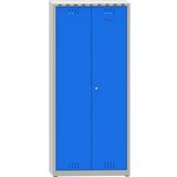 Garderobna omara s krilnimi vrati, VxŠxG 1800 x 800 x 500 mm, svetlo sive / signalno modre barve | Shoptok.si