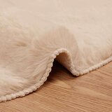  Faux Rabbit Fur Rug Olite Sivo-smeđa Ø 100 cm Poliester | shoptok.hr