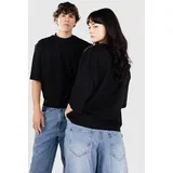 Organic Oversized Cropped T-shirt black
