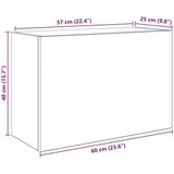 vidaXL Kupaonski zidni ormarić crni 60x25x40 cm izrađeno drvo | shoptok.hr