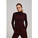 Marisse Thin Turtleneck Sweater, Chestnut Cene