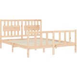  Kreveta s uzglavljem 160 x 200 cm od masivnog drva | shoptok.hr