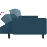  Dvosjed na razvlačenje plavi baršunasti | shoptok.hr
