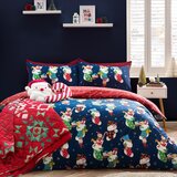 Catherine Lansfield Rdeča/modra enojna otroška posteljnina 135x200 cm Christmas Elves – | Shoptok.si