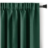 Restilo BLACKOUT curtain, bottle-green, plain, classic, tieback, classic style, multifunctional tape, material: heavyweight blackout, 140 × 260 cm | shoptok.hr
